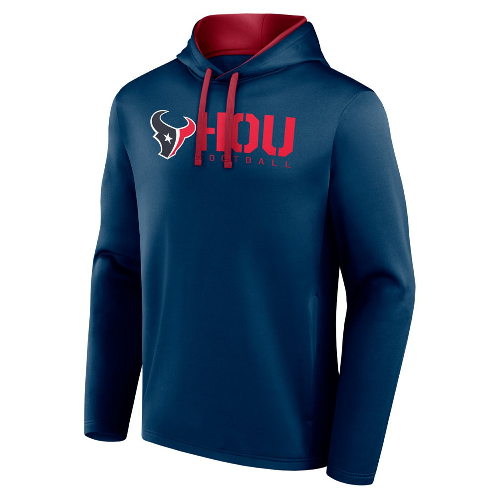 Houston Texans Logo Athletic Head Start Pullover Hoodie Navy