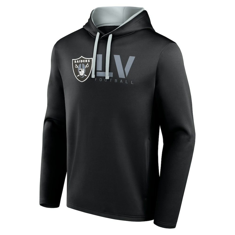 Las Vegas Raiders Logo Athletic Head Start Pullover Hoodie Black