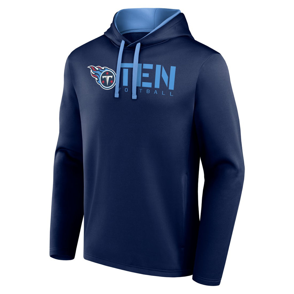 Tennessee Titans Logo Athletic Head Start Pullover Hoodie Navy
