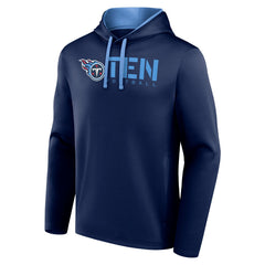 Tennessee Titans Logo Athletic Head Start Pullover Hoodie Navy
