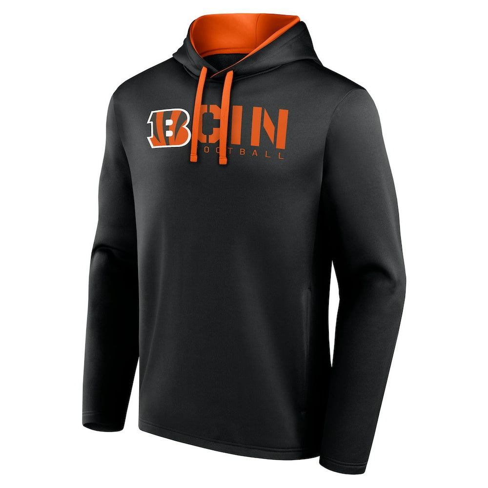 Cincinnati Bengals Logo Athletic Head Start Pullover Hoodie Black