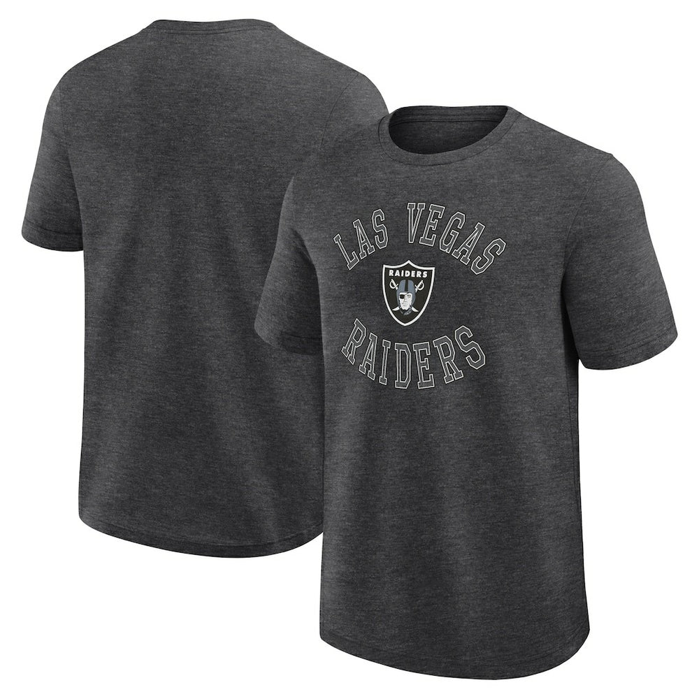 Las Vegas Raiders Logo Athletic Success T-Shirt Heather Charcoal