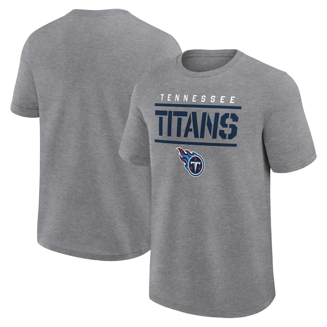 Tennessee Titans Logo Athletic Top Notch T-Shirt Heather Gray