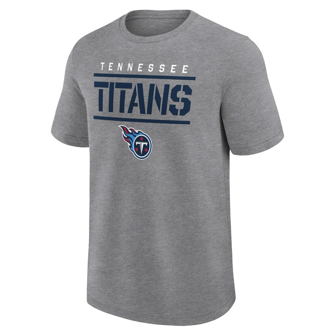 Tennessee Titans Logo Athletic Top Notch T-Shirt Heather Gray