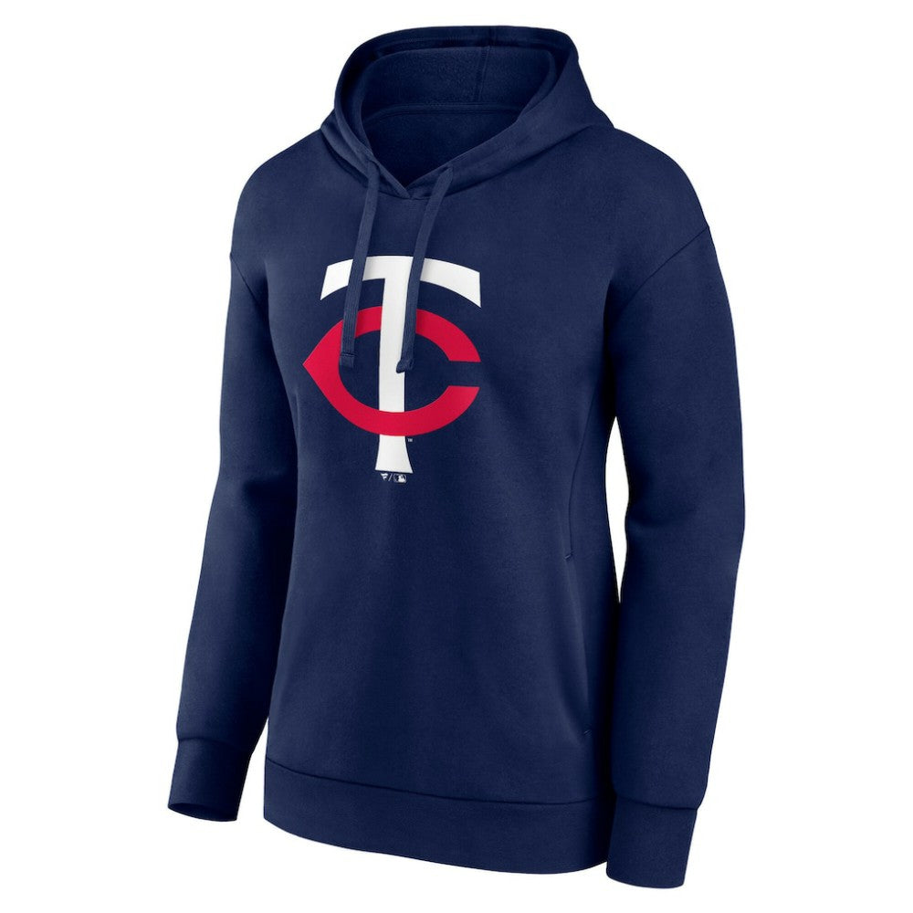 Minnesota Twins Women's Core Logo Pullover Hoodie - Navy - MLB Sale