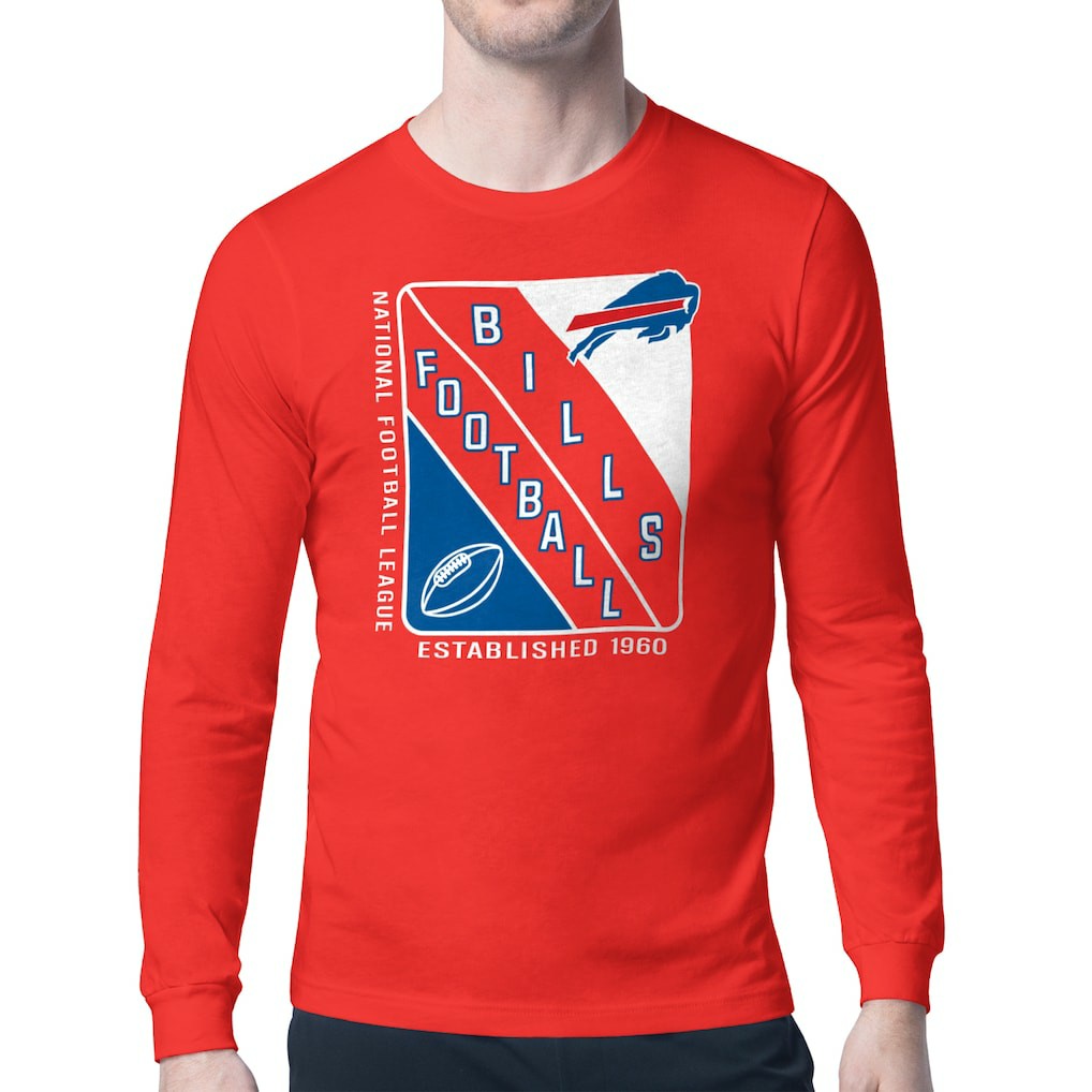 Buffalo Bills Starter Shield Logo Long Sleeve T-Shirt Red
