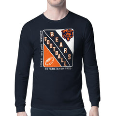 Chicago Bears Starter Shield Logo Long Sleeve T-Shirt Navy
