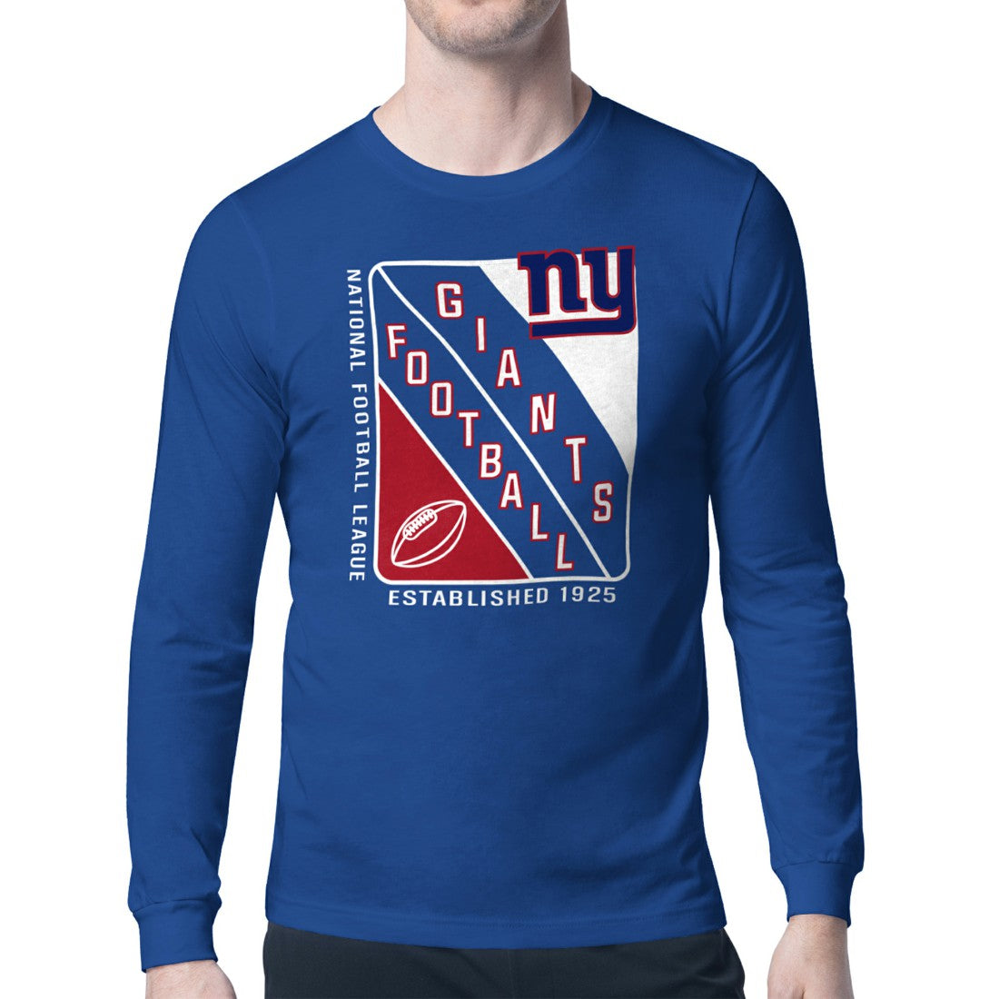 New York Giants Starter Shield Logo Long Sleeve T-Shirt Royal