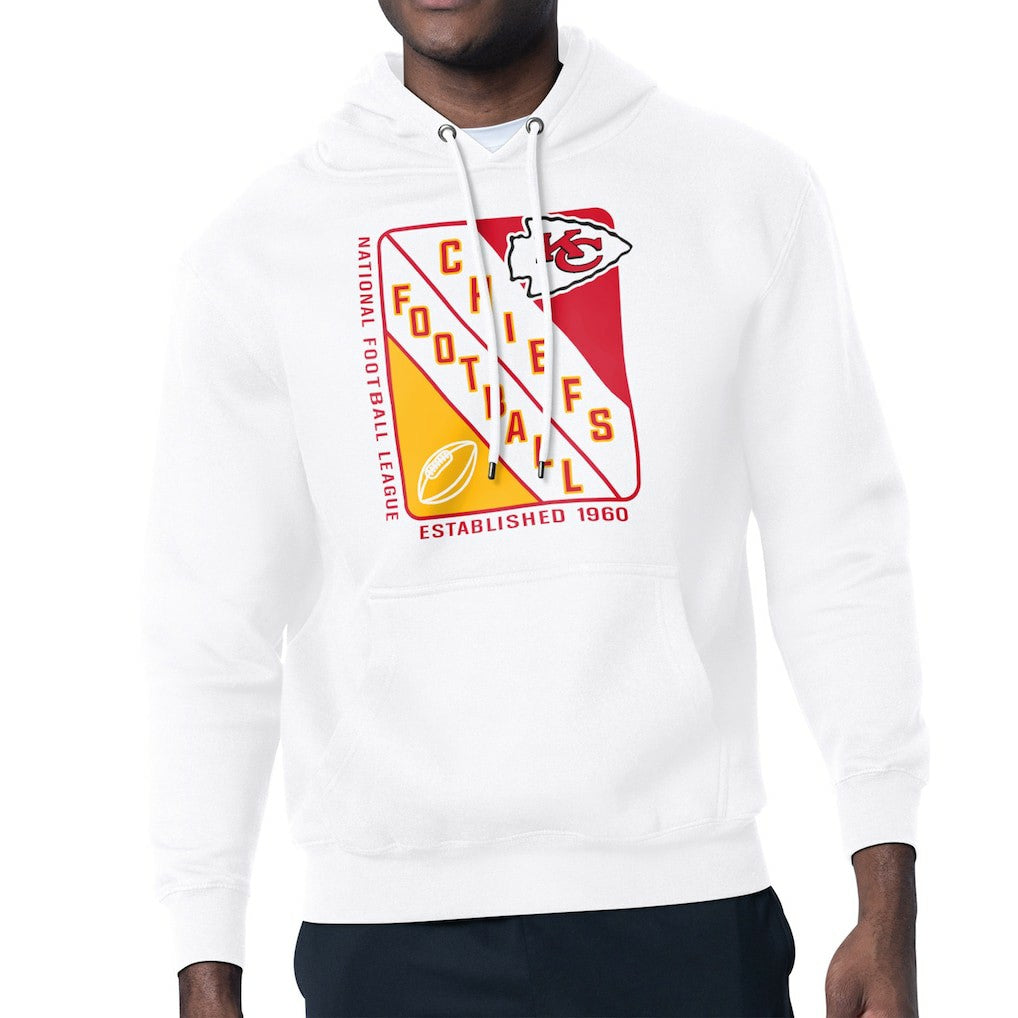 Kansas City Chiefs Starter Shield Logo Pullover Hoodie White