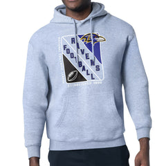 Baltimore Ravens Starter Shield Logo Pullover Hoodie Heather Gray