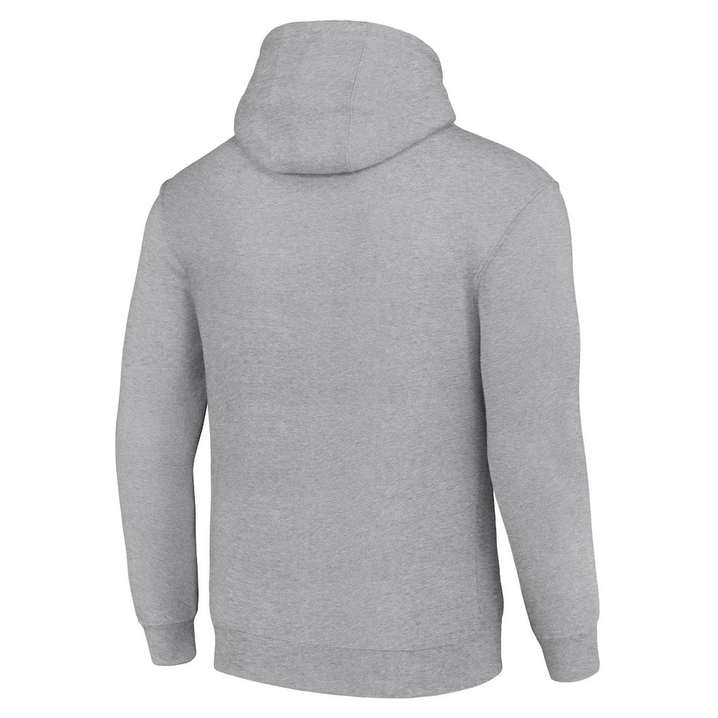 Denver Broncos Starter Shield Logo Pullover Hoodie Heather Gray