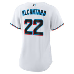 Sandy Alcantara Miami Marlins Nike Women's Home Replica Player Jersey - White - Nike Lifestyle