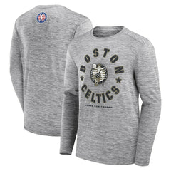 Boston Celtics NBA Hoops for Troops Long Sleeve T-Shirt Heather Gray | Fanatics