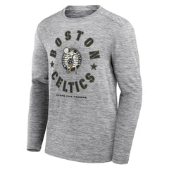 Boston Celtics NBA Hoops for Troops Long Sleeve T-Shirt Heather Gray | Fanatics