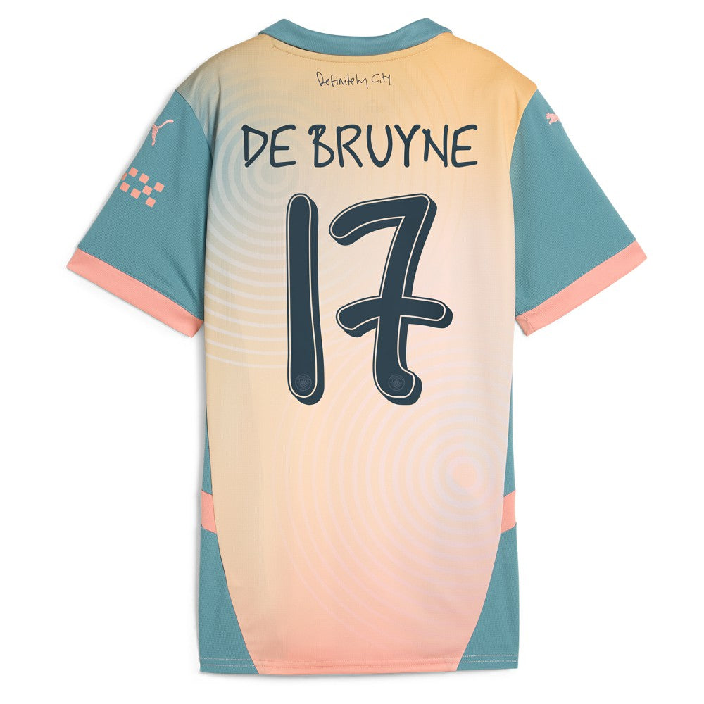 Kevin De Bruyne Manchester City Women's 2024/25 Fourth Replica Player Jersey Blue - Puma