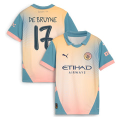 Kevin De Bruyne Manchester City Youth 2024/25 Fourth Replica Player Jersey Blue - Puma for sale