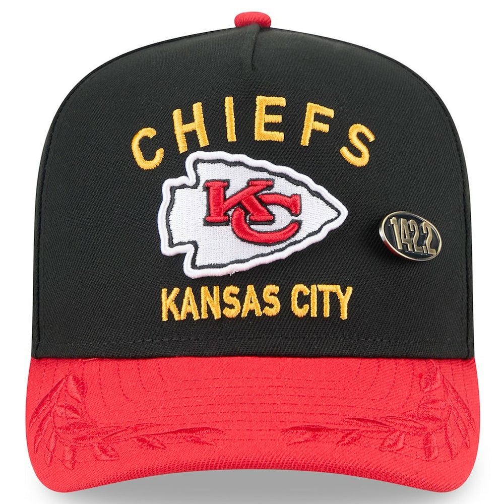 Kansas City Chiefs New Era 2025 NFL Draft On Stage A-Frame 59FIFTY Fitted Hat Black/Red