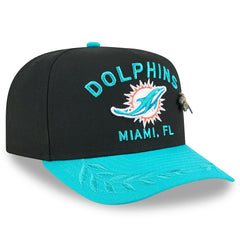 Miami Dolphins New Era 2025 NFL Draft On Stage A-Frame 59FIFTY Fitted Hat Black/Aqua
