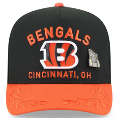 Cincinnati Bengals New Era 2025 NFL Draft On Stage A-Frame 59FIFTY Fitted Hat Black/Orange