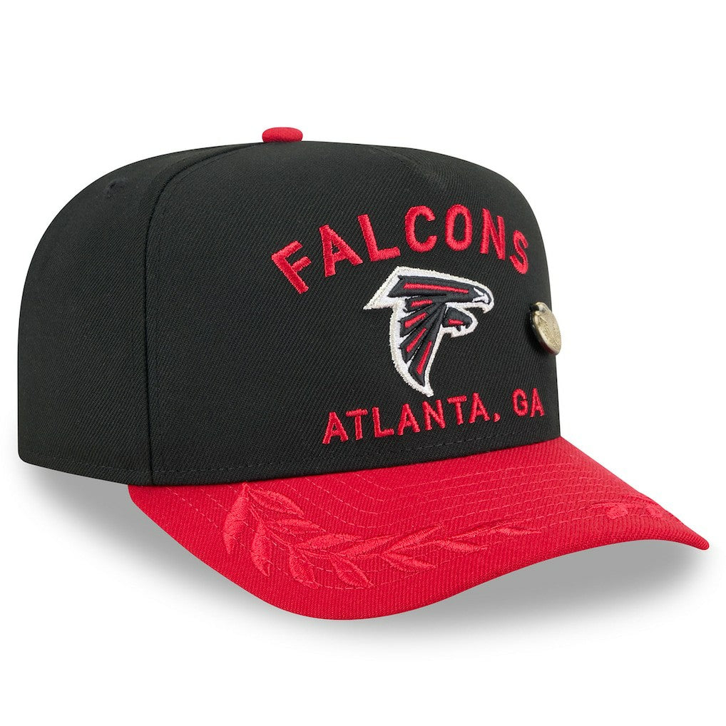 Atlanta Falcons New Era 2025 NFL Draft On Stage A-Frame 59FIFTY Fitted Hat Black/Red