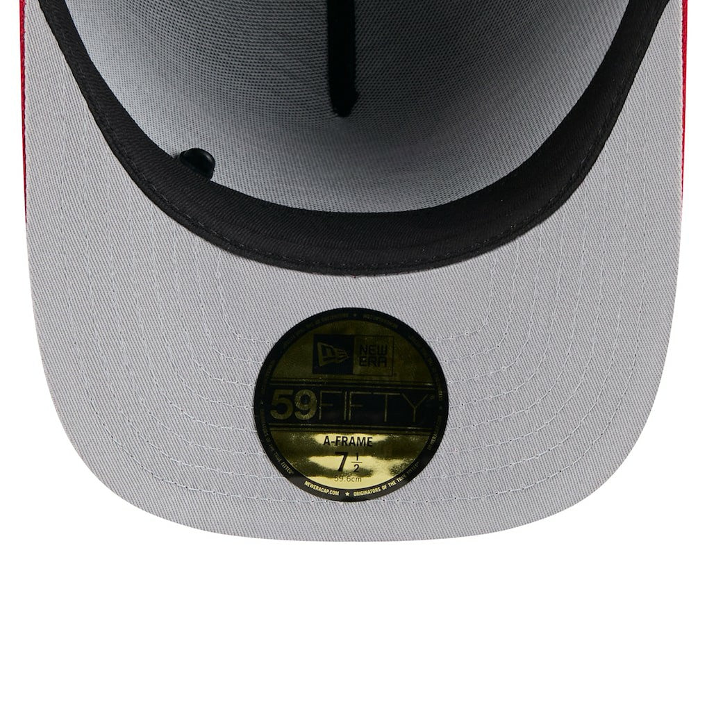 Atlanta Falcons New Era 2025 NFL Draft On Stage A-Frame 59FIFTY Fitted Hat Black/Red