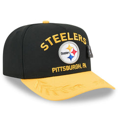 Pittsburgh Steelers New Era 2025 NFL Draft On Stage A-Frame 59FIFTY Fitted Hat Black/Gold