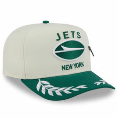 New York Jets New Era 2025 NFL Draft A-Frame 59FIFTY Fitted Hat Cream/Green