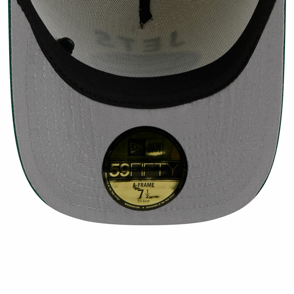 New York Jets New Era 2025 NFL Draft A-Frame 59FIFTY Fitted Hat Cream/Green