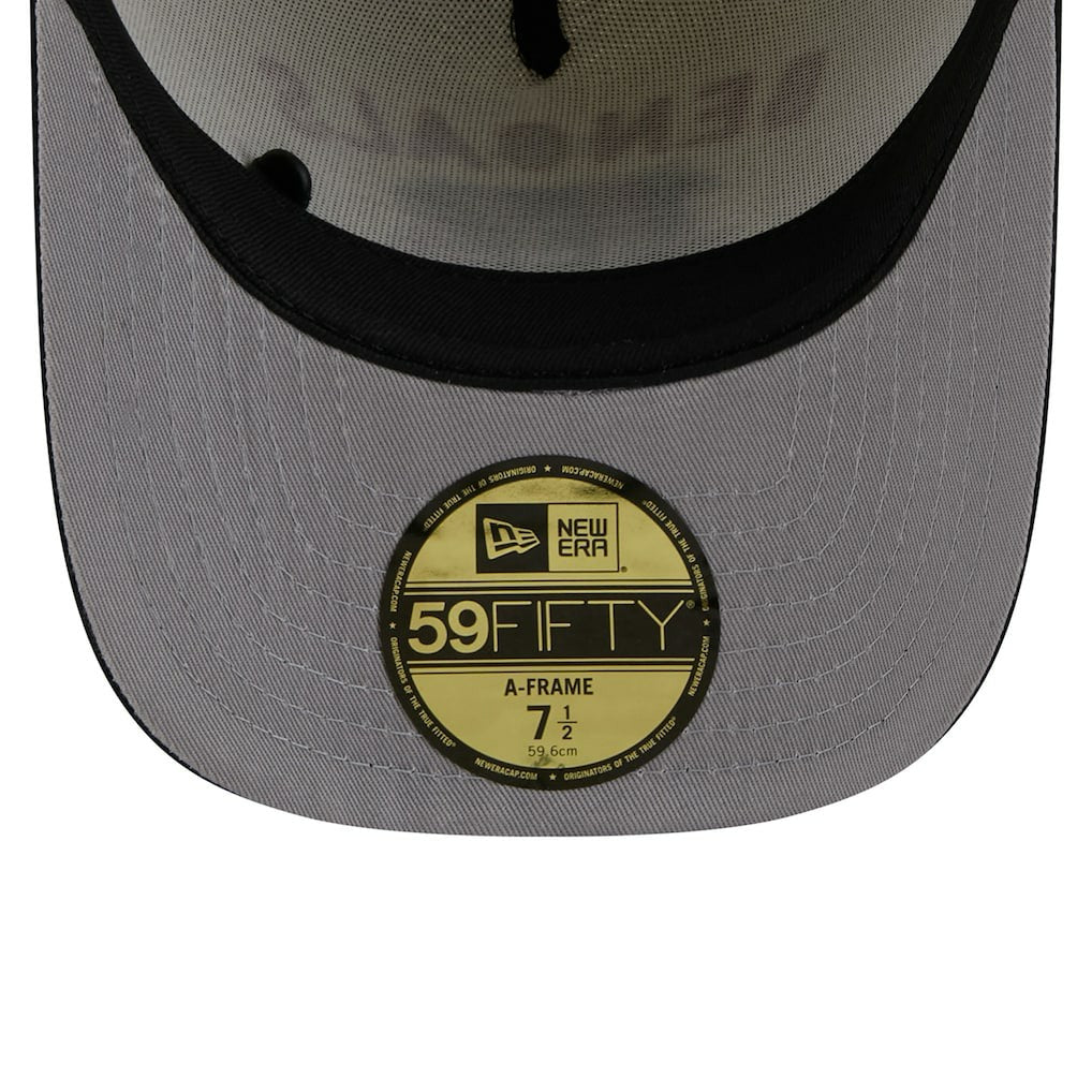 Cincinnati Bengals New Era 2025 NFL Draft A-Frame 59FIFTY Fitted Hat Cream/Black
