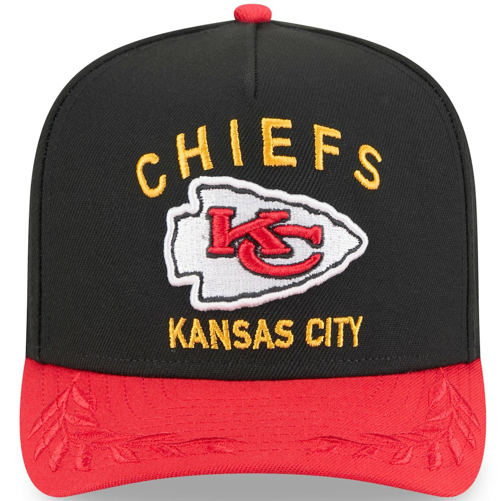 Kansas City Chiefs New Era 2025 NFL Draft A-Frame 9FIFTY Snapback Hat Black/Red