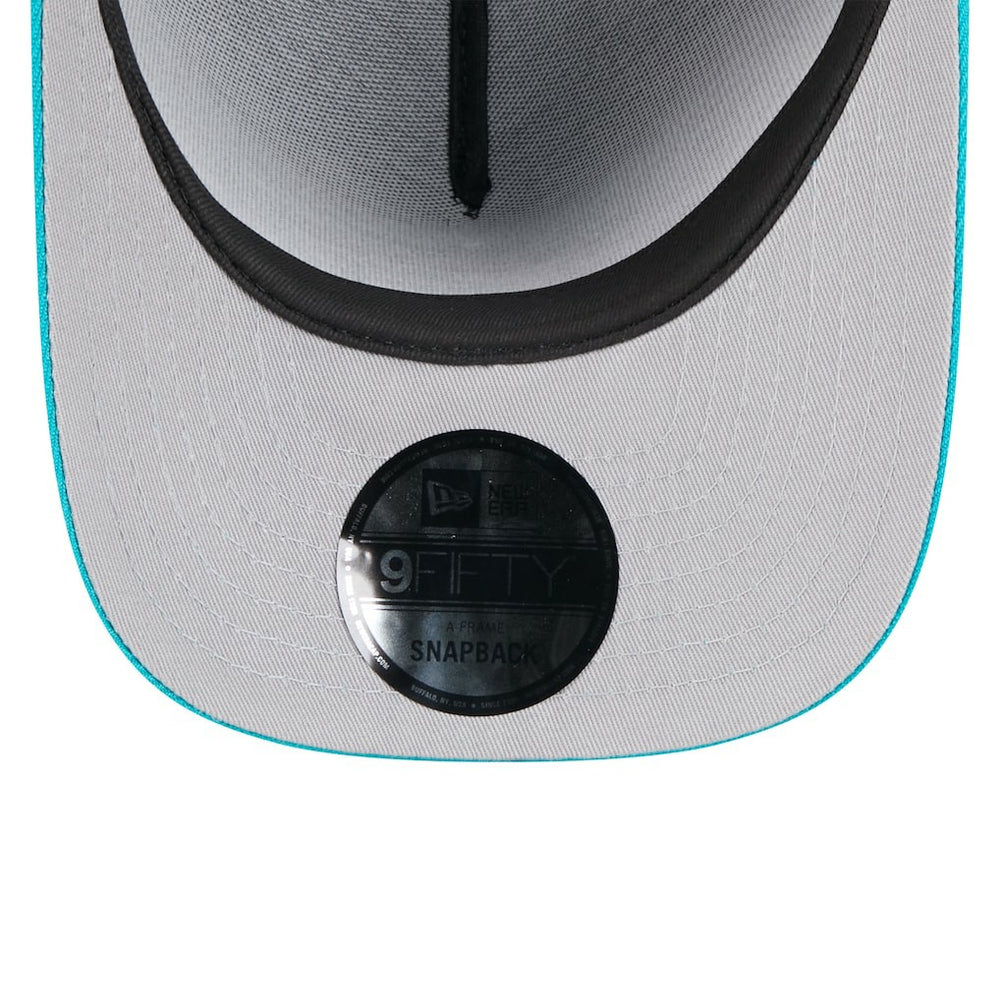 Miami Dolphins New Era 2025 NFL Draft A-Frame 9FIFTY Snapback Hat Black/Aqua