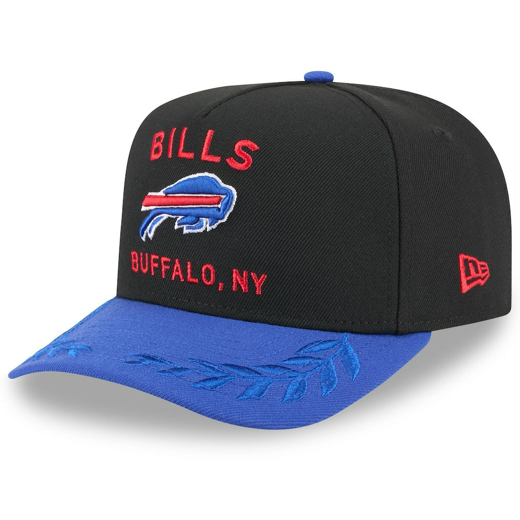 Buffalo Bills New Era 2025 NFL Draft A-Frame 9FIFTY Snapback Hat Black/Royal