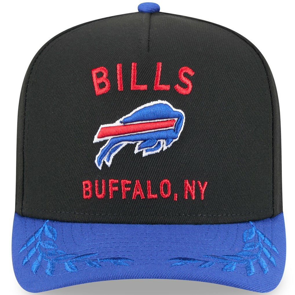 Buffalo Bills New Era 2025 NFL Draft A-Frame 9FIFTY Snapback Hat Black/Royal