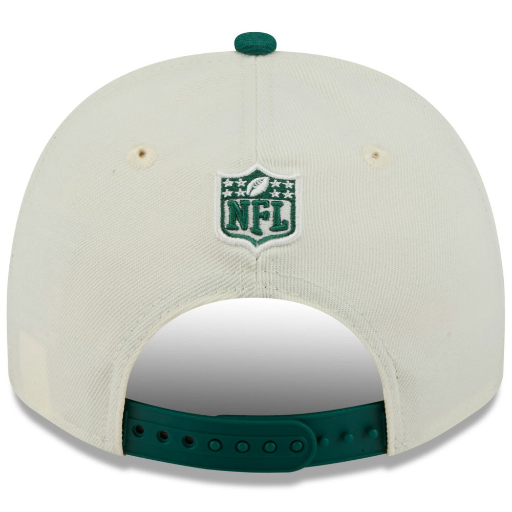 New York Jets New Era 2025 NFL Draft A-Frame 9FIFTY Snapback Hat Cream/Green