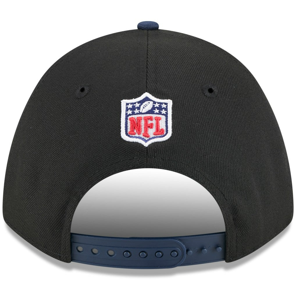 New England Patriots New Era 2025 NFL Draft 9FORTY A-Frame M-Crown Adjustable Hat Black/Navy