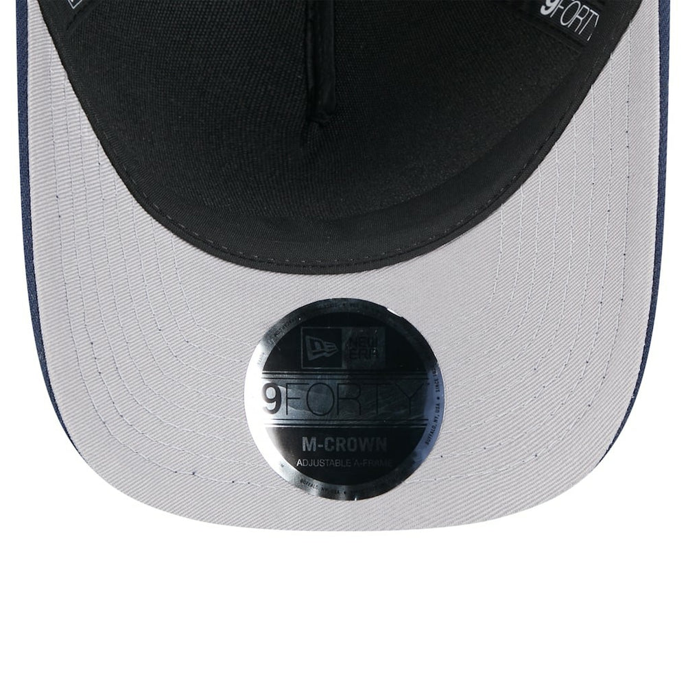 New England Patriots New Era 2025 NFL Draft 9FORTY A-Frame M-Crown Adjustable Hat Black/Navy
