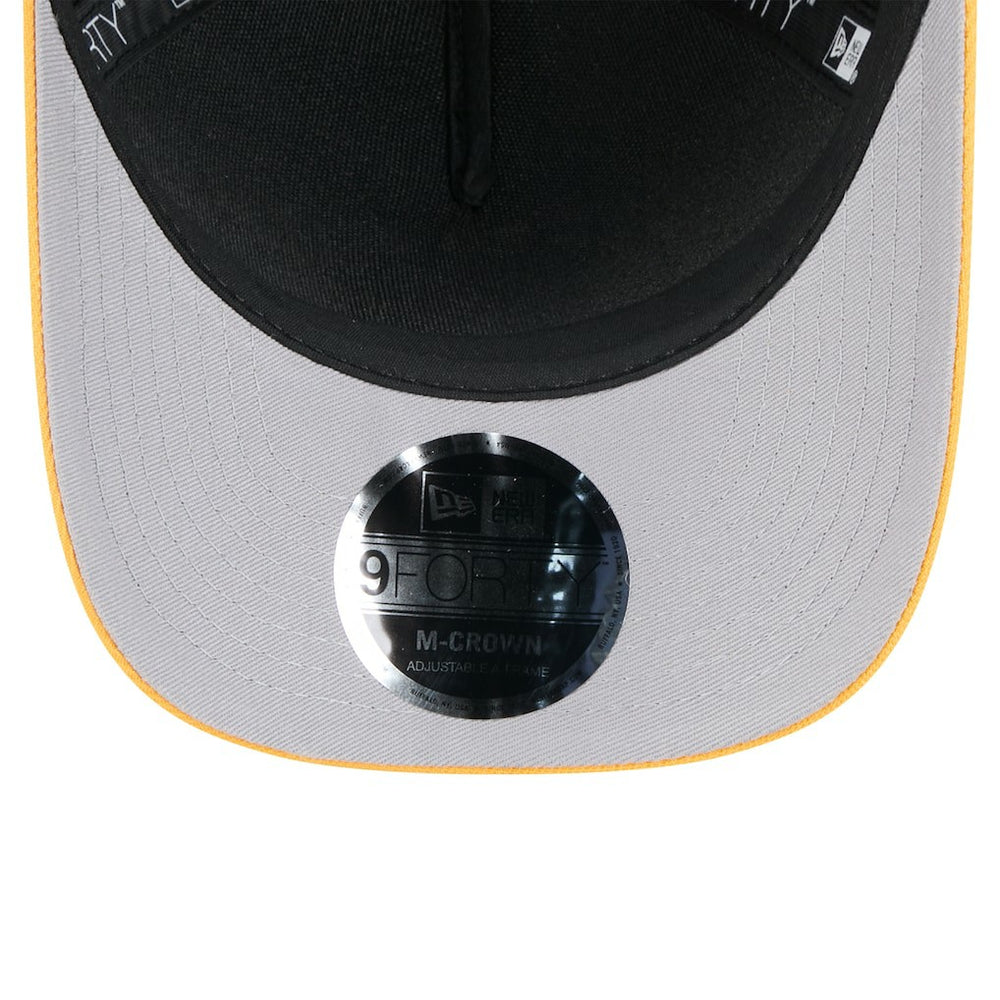 Pittsburgh Steelers New Era 2025 NFL Draft 9FORTY A-Frame M-Crown Adjustable Hat Black/Gold