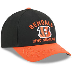 Cincinnati Bengals New Era 2025 NFL Draft 9FORTY A-Frame M-Crown Adjustable Hat Black/Orange