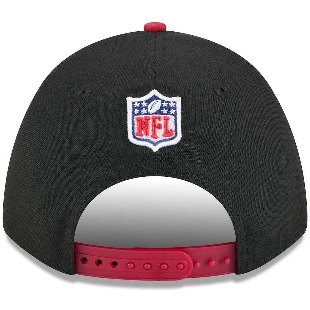 Arizona Cardinals New Era 2025 NFL Draft 9FORTY A-Frame M-Crown Adjustable Hat Black/Cardinal