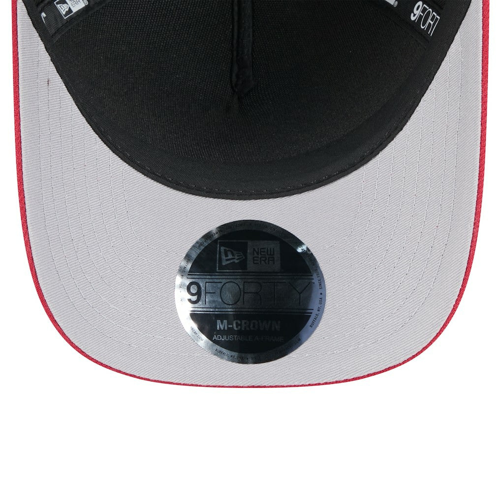 Arizona Cardinals New Era 2025 NFL Draft 9FORTY A-Frame M-Crown Adjustable Hat Black/Cardinal