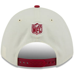 Arizona Cardinals New Era 2025 NFL Draft 9FORTY A-Frame M-Crown Adjustable Hat Cream/Cardinal