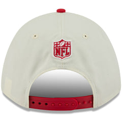 Kansas City Chiefs New Era 2025 NFL Draft 9FORTY A-Frame M-Crown Adjustable Hat Cream/Red