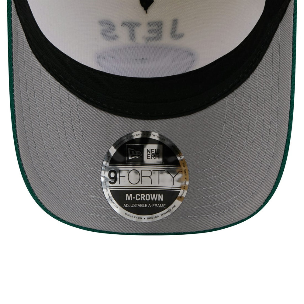 New York Jets New Era 2025 NFL Draft 9FORTY A-Frame M-Crown Adjustable Hat Cream/Green