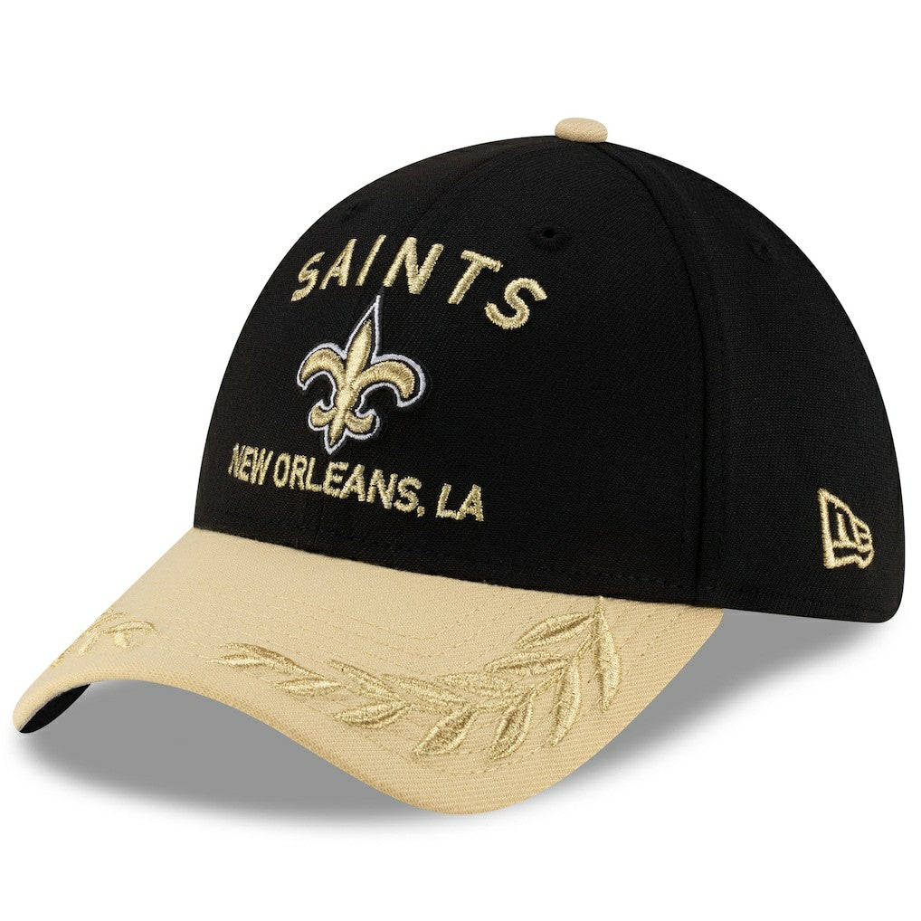 New Orleans Saints New Era 2025 NFL Draft 39THIRTY Flex Hat Black/Gold
