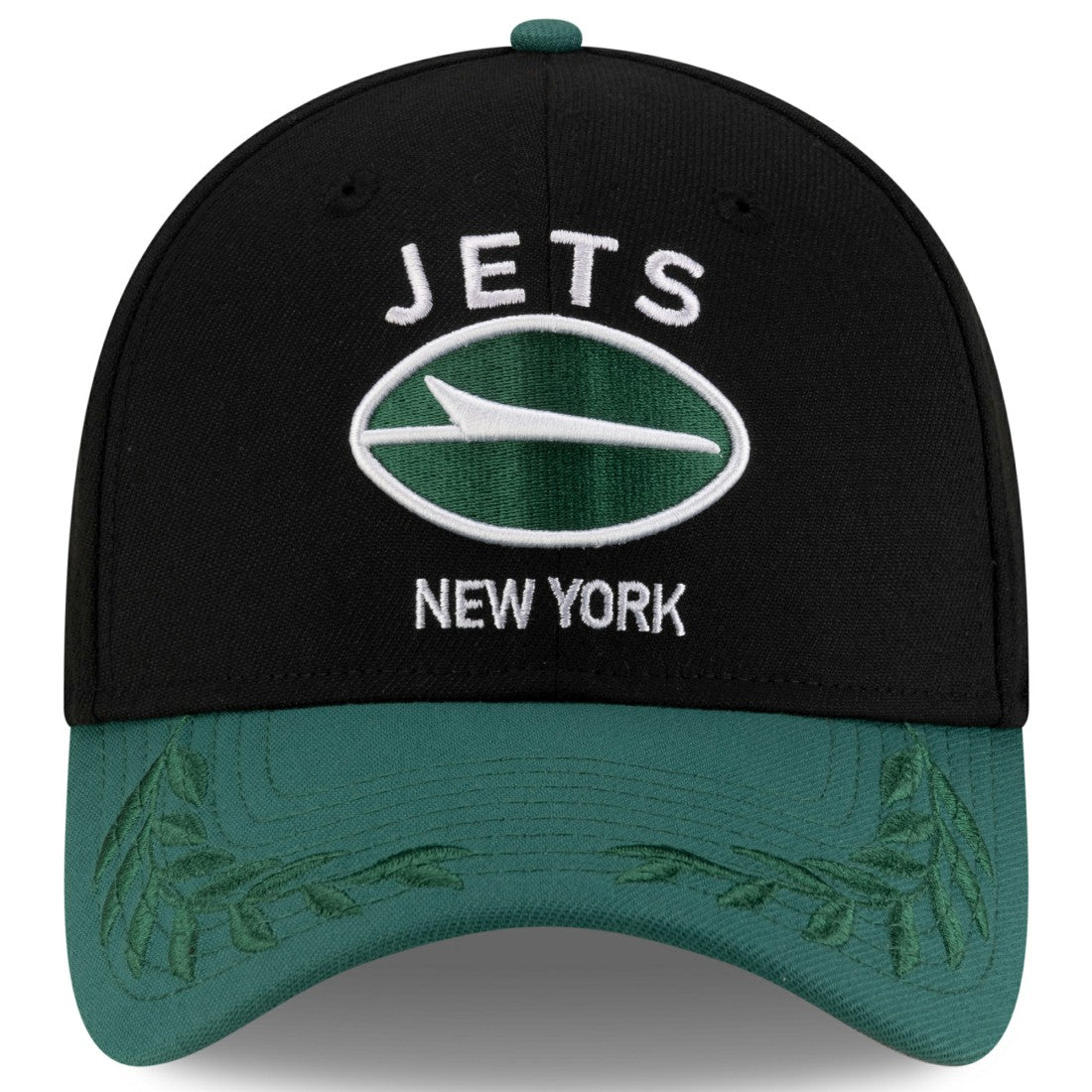 New York Jets New Era 2025 NFL Draft 39THIRTY Flex Hat Black/Green