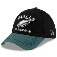 Philadelphia Eagles New Era 2025 NFL Draft 39THIRTY Flex Hat Black/Midnight Green