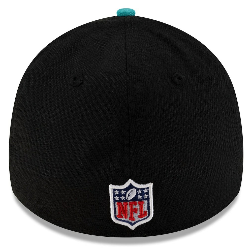 Miami Dolphins New Era 2025 NFL Draft 39THIRTY Flex Hat Black/Aqua
