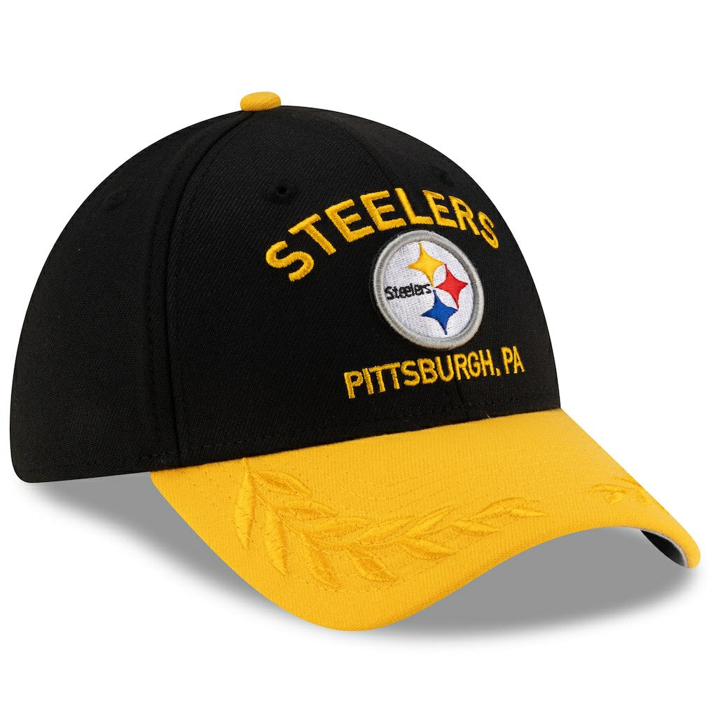 Pittsburgh Steelers New Era 2025 NFL Draft 39THIRTY Flex Hat Black/Gold