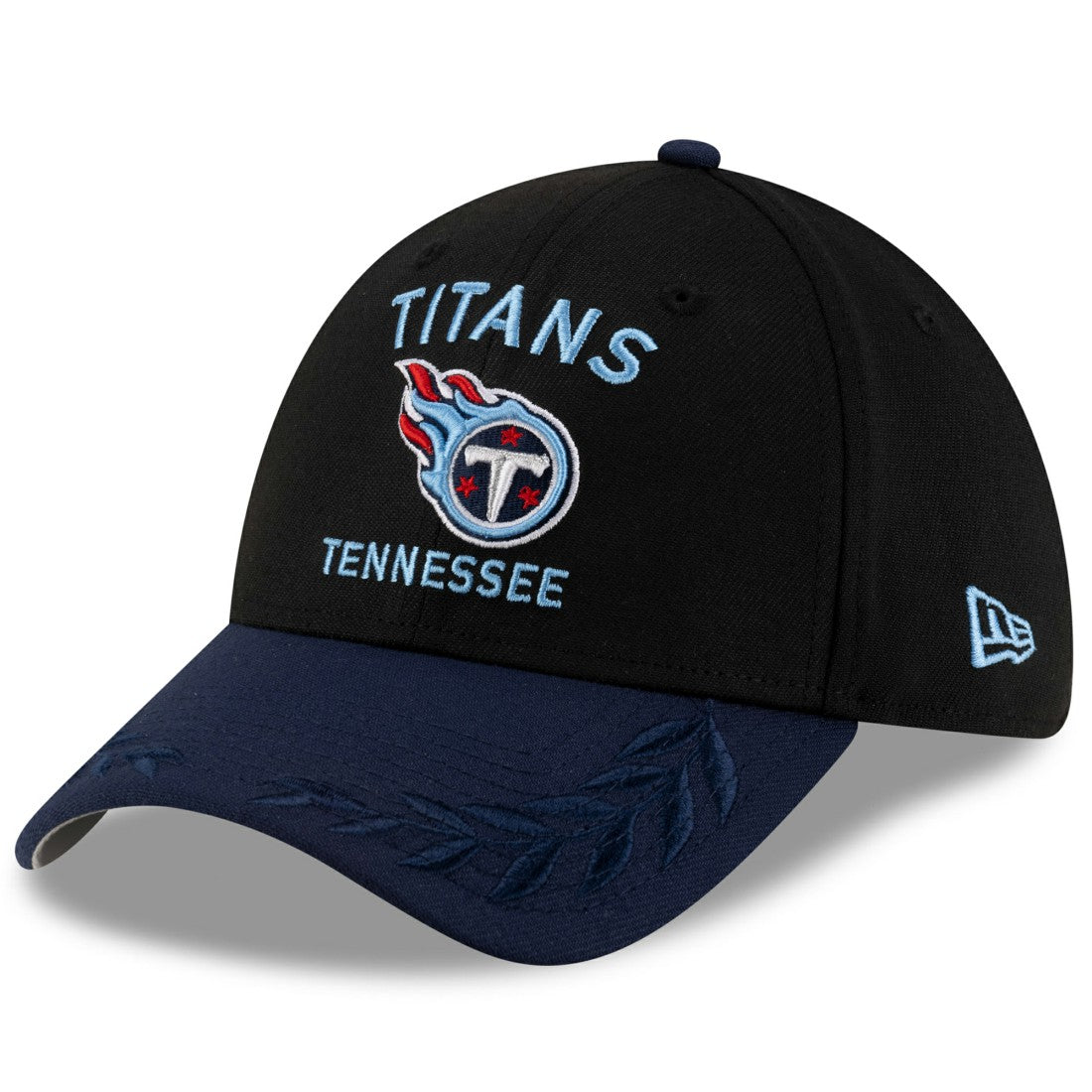 Tennessee Titans New Era 2025 NFL Draft 39THIRTY Flex Hat Black/Navy