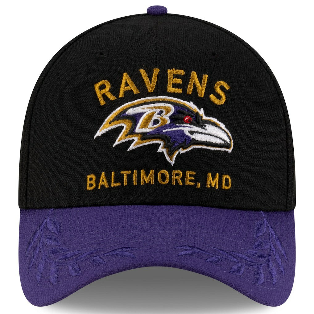 Baltimore Ravens New Era 2025 NFL Draft 39THIRTY Flex Hat Black/Purple